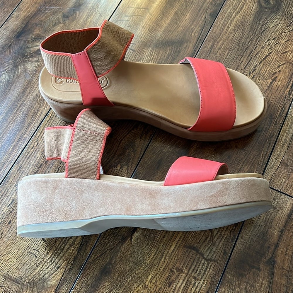 Corso Como Orange Wedge Sandals